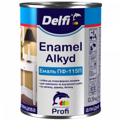 Емаль алкідна ПФ-115 DELFI світлий горіх 0,9кг