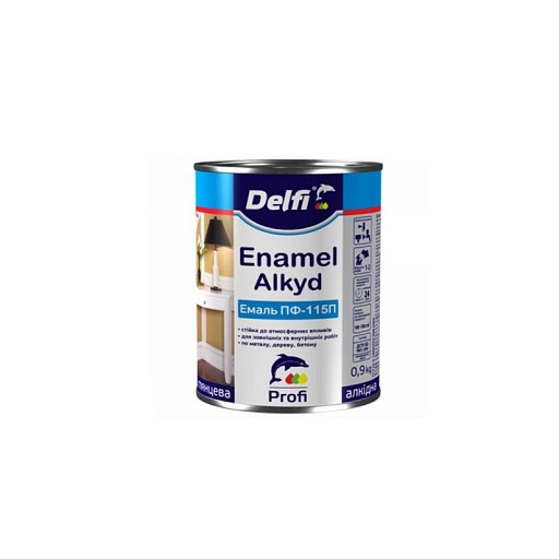 Емаль алкідна ПФ-115 DELFI хакі 0,9кг