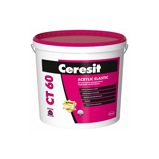 Штукатурка Церезіт СТ-60/1,5 акрил Камінцева 25кг