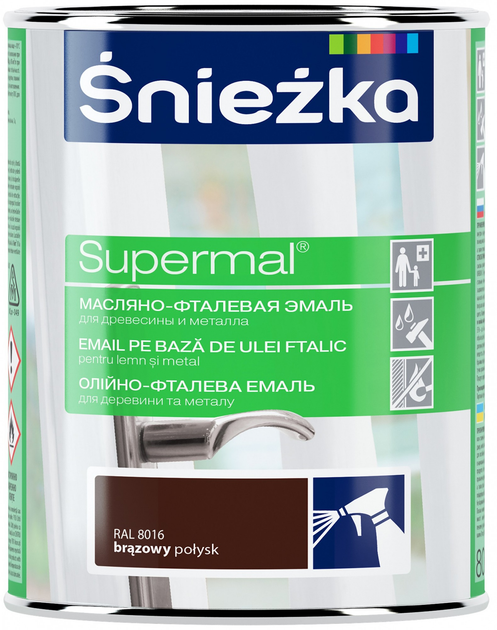 Фарба Sniezka 0,8л Коричнева Польща F535/ RAL 8016
